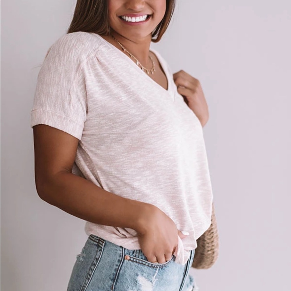 Impressions Bayside Bliss Boyfriend Tee in Blush